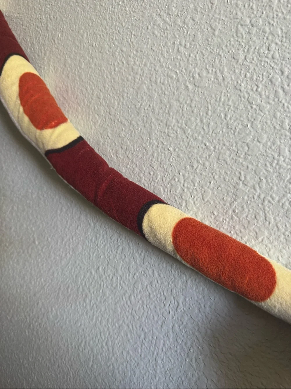 LUC Plush Snake Reptile Toy - Red, Orange & Cream